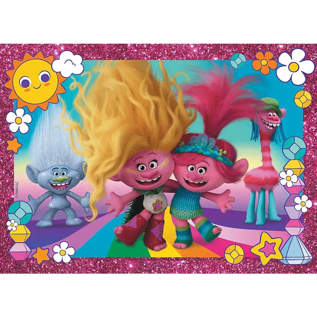 Trolle 100-teiliges Glitzerpuzzle - Trefl kép 2
