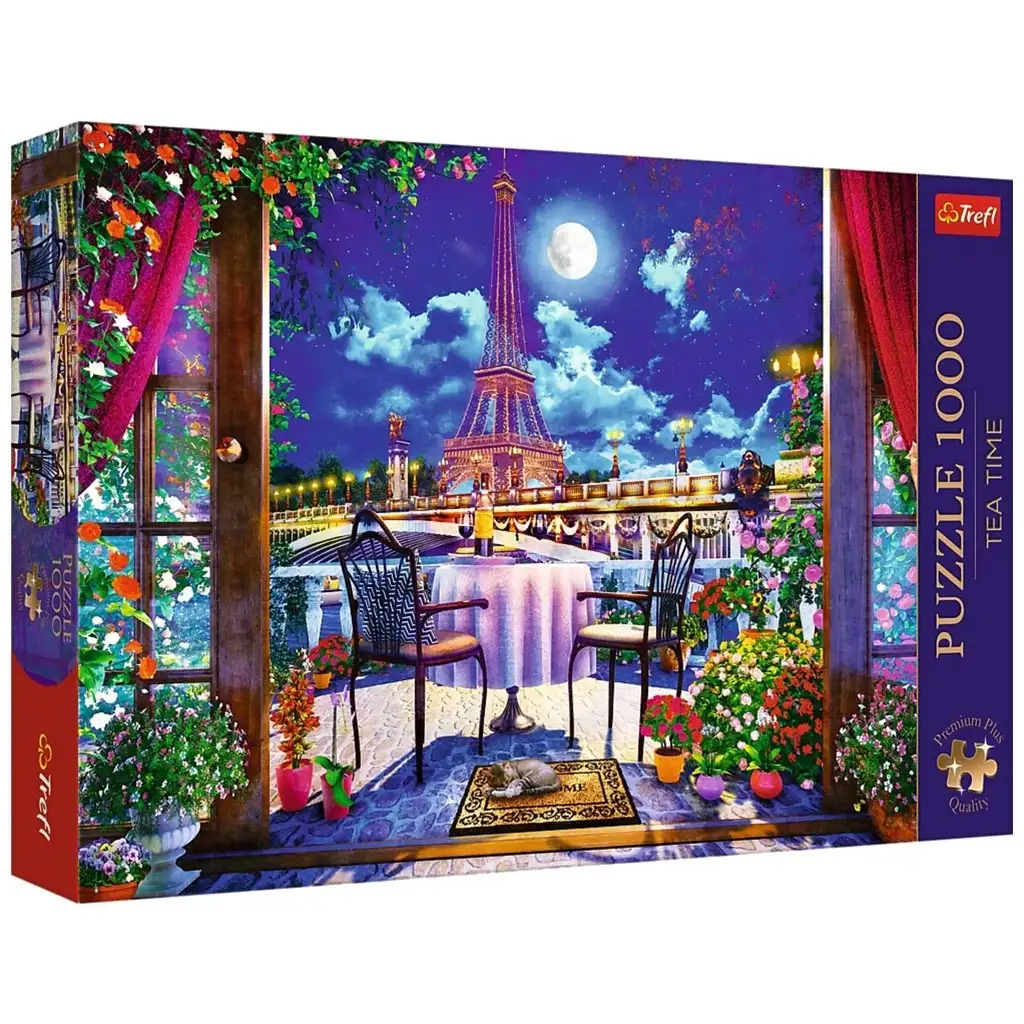Pariser Mondschein Premium Plus 1000-teiliges Puzzle - Trefl