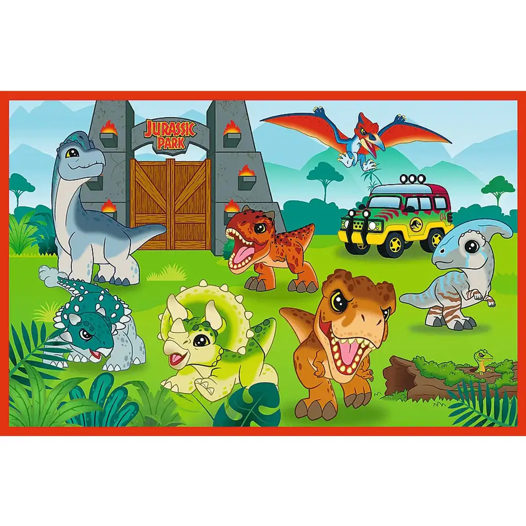 Jurassic World kleine Dinosaurier 2x24 Teile Puzzle - Trefl kép 2