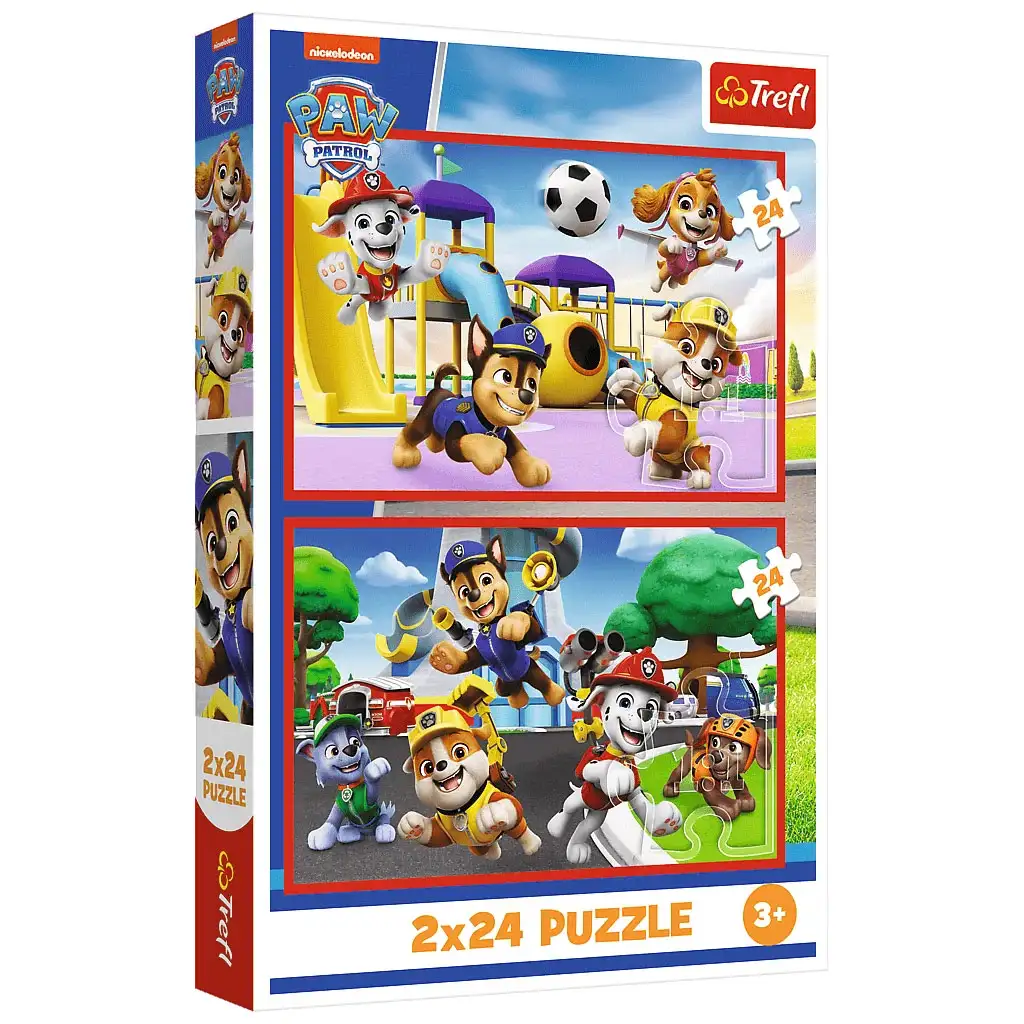 Paw Patrol ein spielerischer Tag 2x24-teiliges Puzzle - Trefl