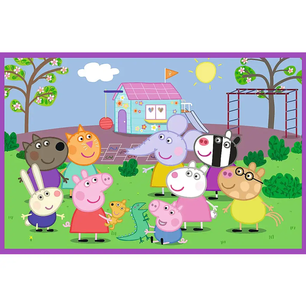 Peppa auf dem Spielplatz 2x24 Teile Puzzle - Trefl kép 3