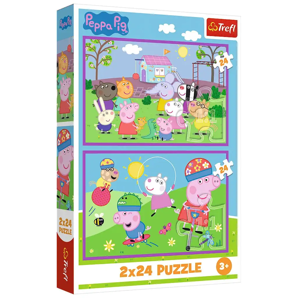Peppa auf dem Spielplatz 2x24 Teile Puzzle - Trefl