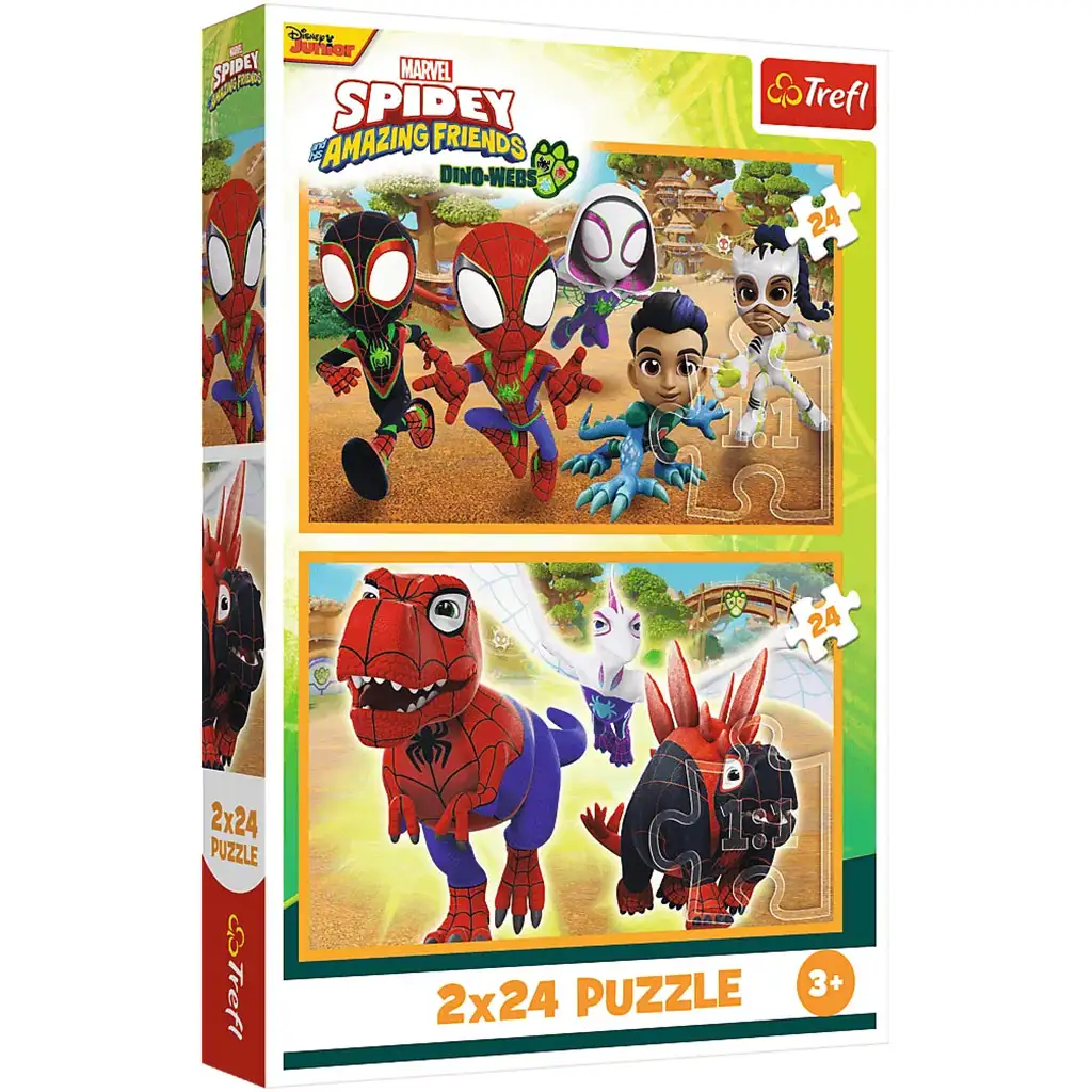 Spidey und die Dinos 2x24 Teile Puzzle - Trefl