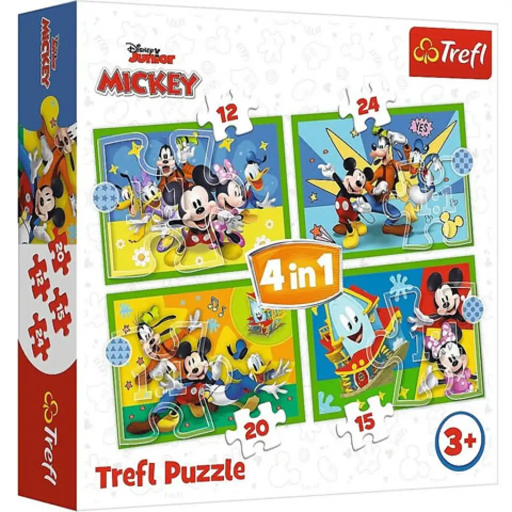 Mickey Maus und seine Freunde 4-in-1 Puzzle - Trefl