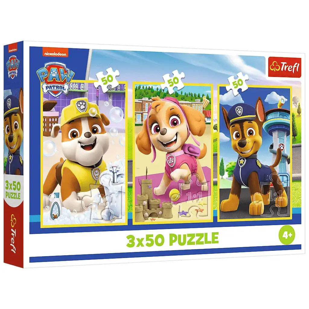 Paw Patrol Unsere kleinen Hunde 3x50 Teile Puzzle - Trefl