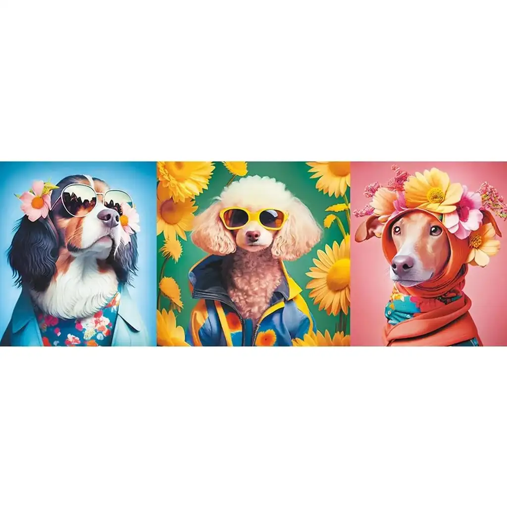 Hundemodenschau Panorama Puzzle 500 Teile - Trefl kép 2