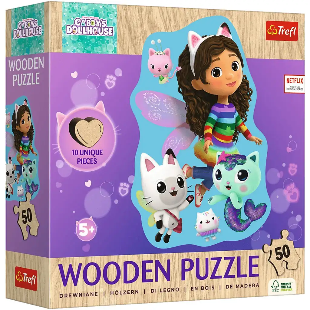 Gabis Puppenhaus Konturen 50-teiliges Holzpuzzle - Trefl