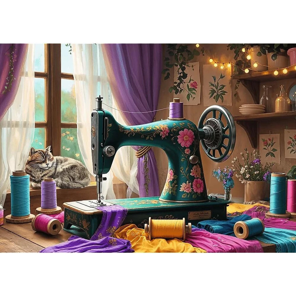 Das Nähzimmer 1000-teiliges Puzzle – Trefl kép 2
