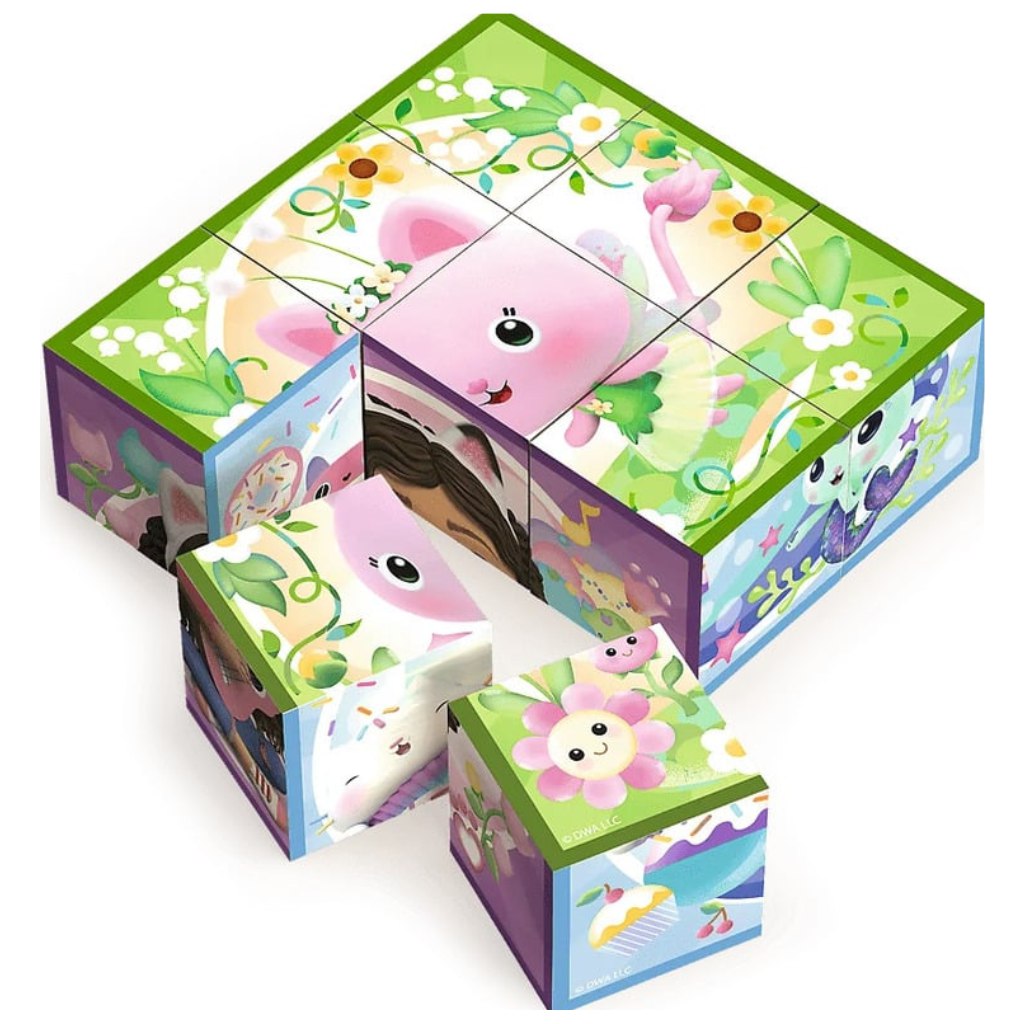 Gabis Puppenhaus 9-teiliges Würfelpuzzle – Trefl kép 2