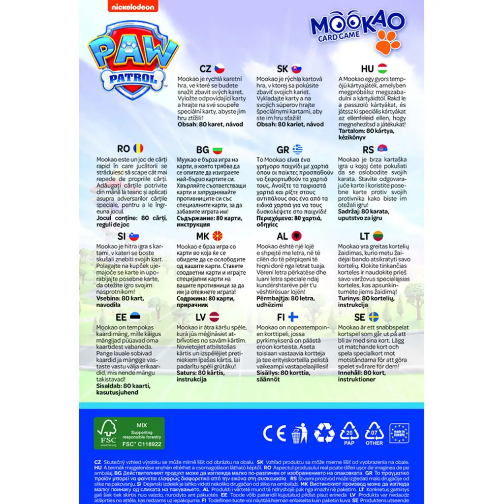 Paw Patrol Mookao Kartenspiel - Trefl kép 3