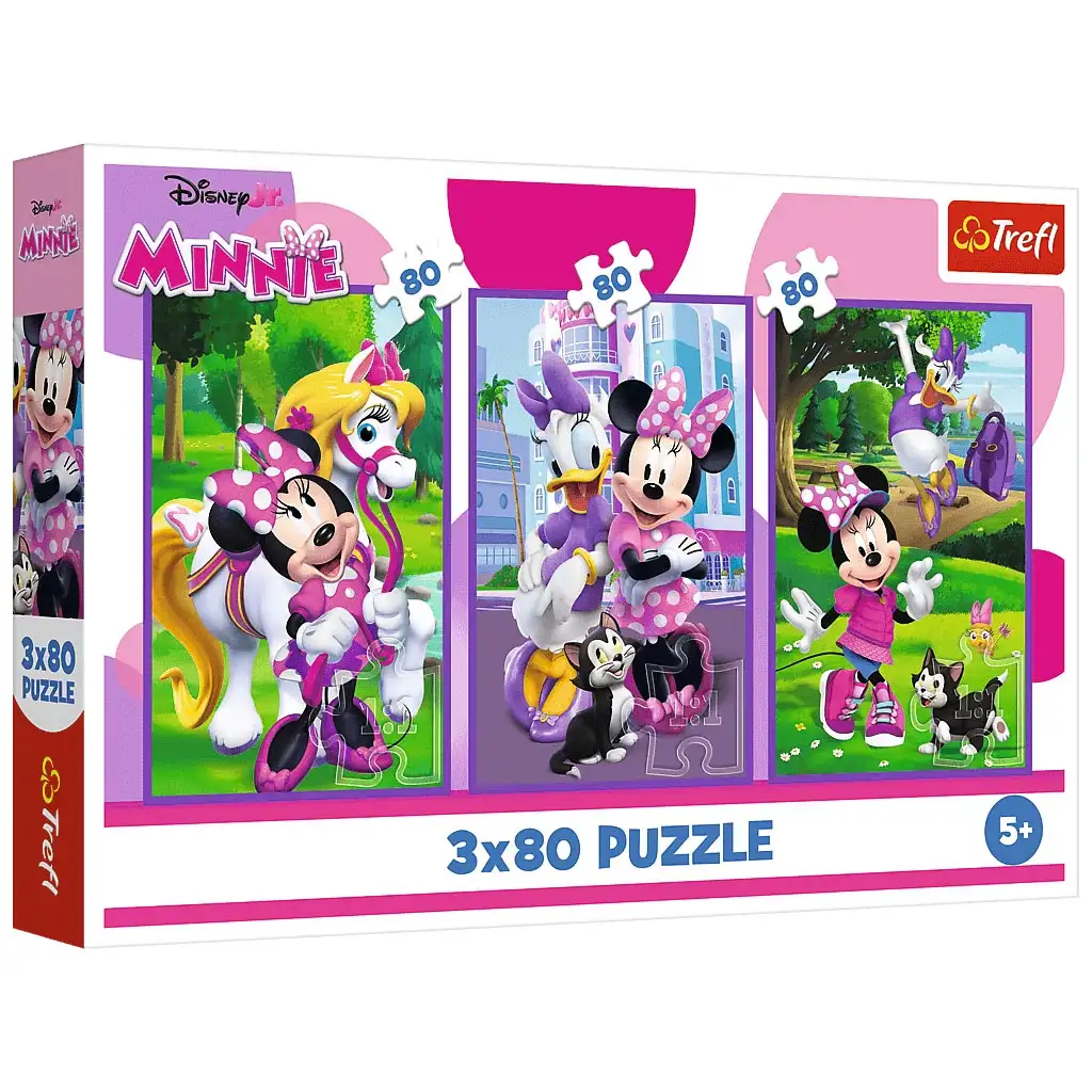 Disney: Minnie egér és barátai 3x80db-os puzzle - Trefl kép 1