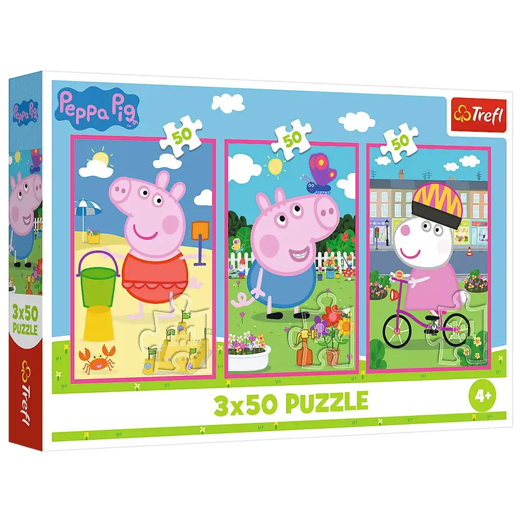 Peppa Wutz die Kraft der Freundschaft 3x50 Teile Puzzle - Trefl