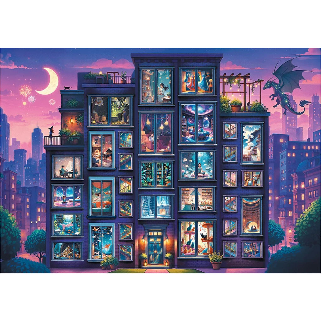 Nacht voller Geschichten Premium Plus 1000-teiliges Puzzle - Trefl kép 2