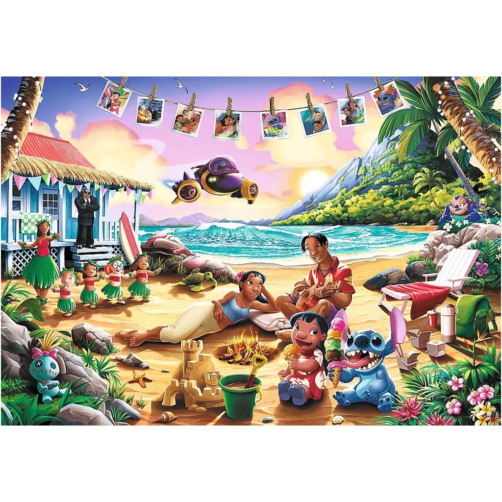Stitch am Strand – 1000-teiliges Premium-Plus-Puzzle – Trefl kép 2