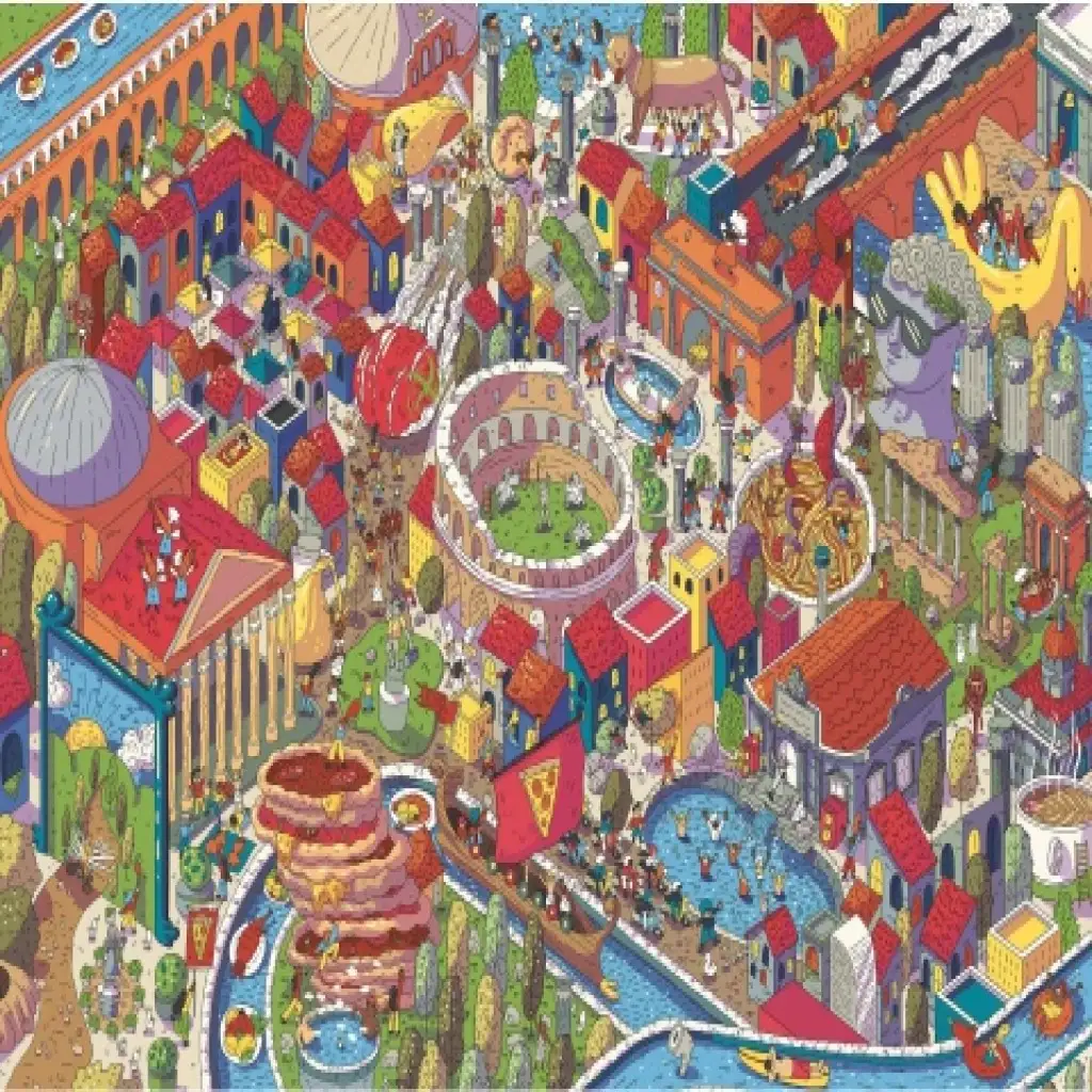 Imaginary Cities: Rom UFT 1000-teiliges Puzzle - Trefl kép 2