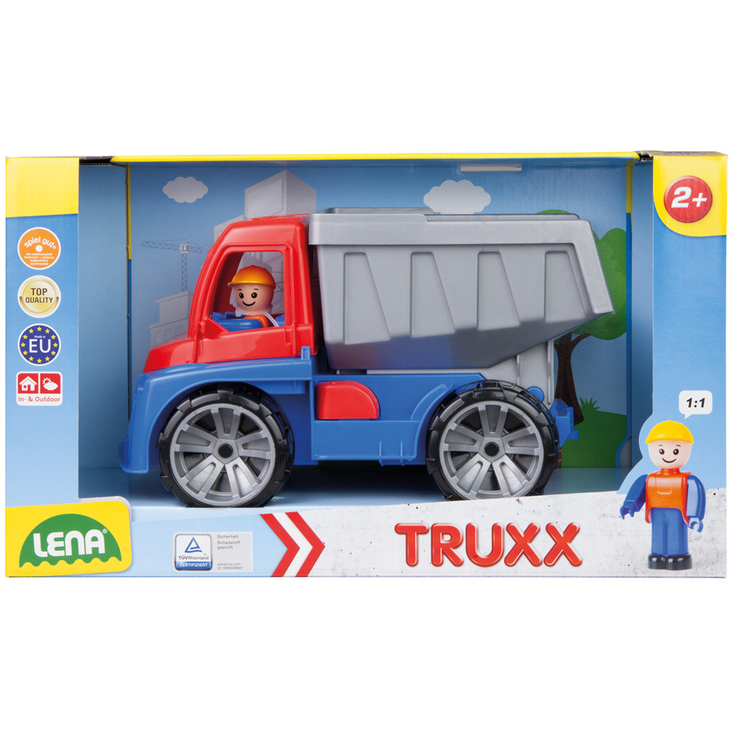 LENA: Truxx-Kipper mit kippbarer Ladefläche in der Schachtel, 37 cm