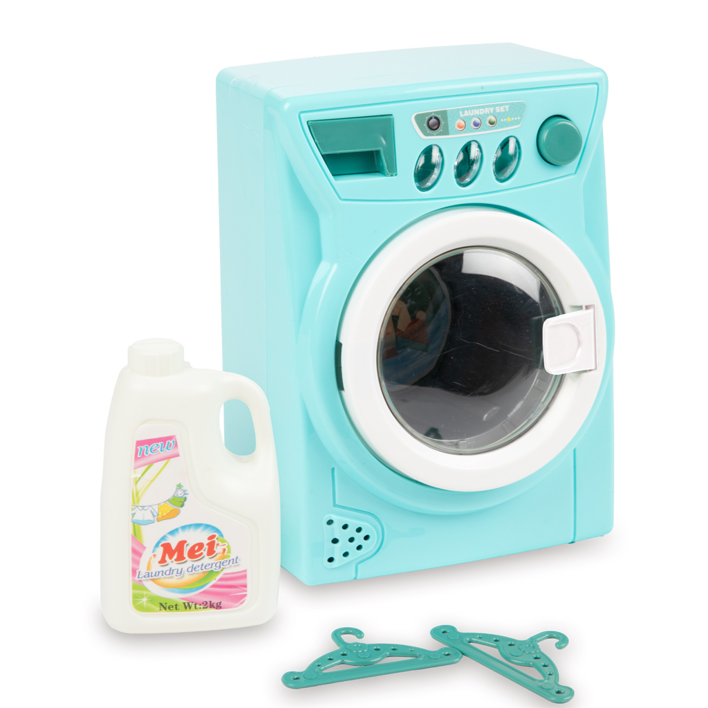 Türkisfarbene Waschmaschine mit Ton- und Lichteffekten. kép 2