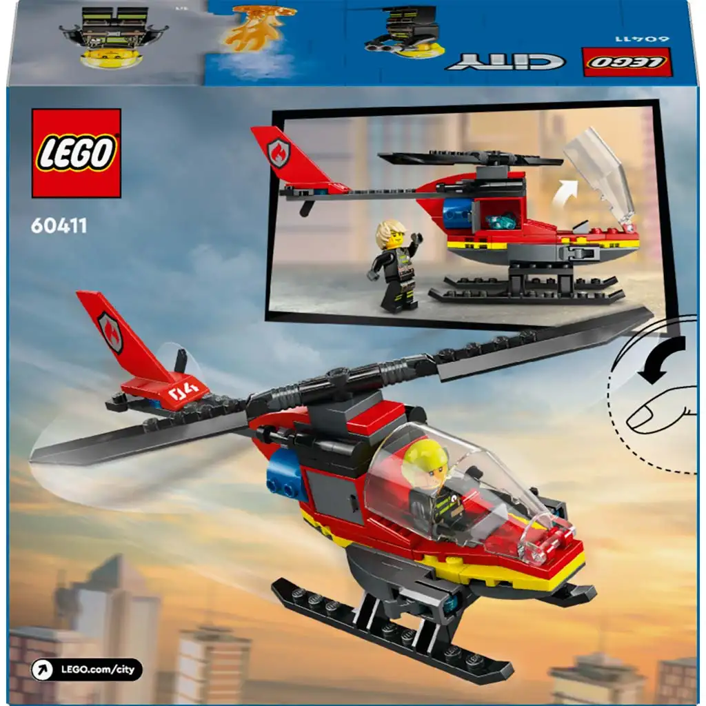 LEGO® City: Feuerwehr-Rettungshubschrauber (60411) kép 2