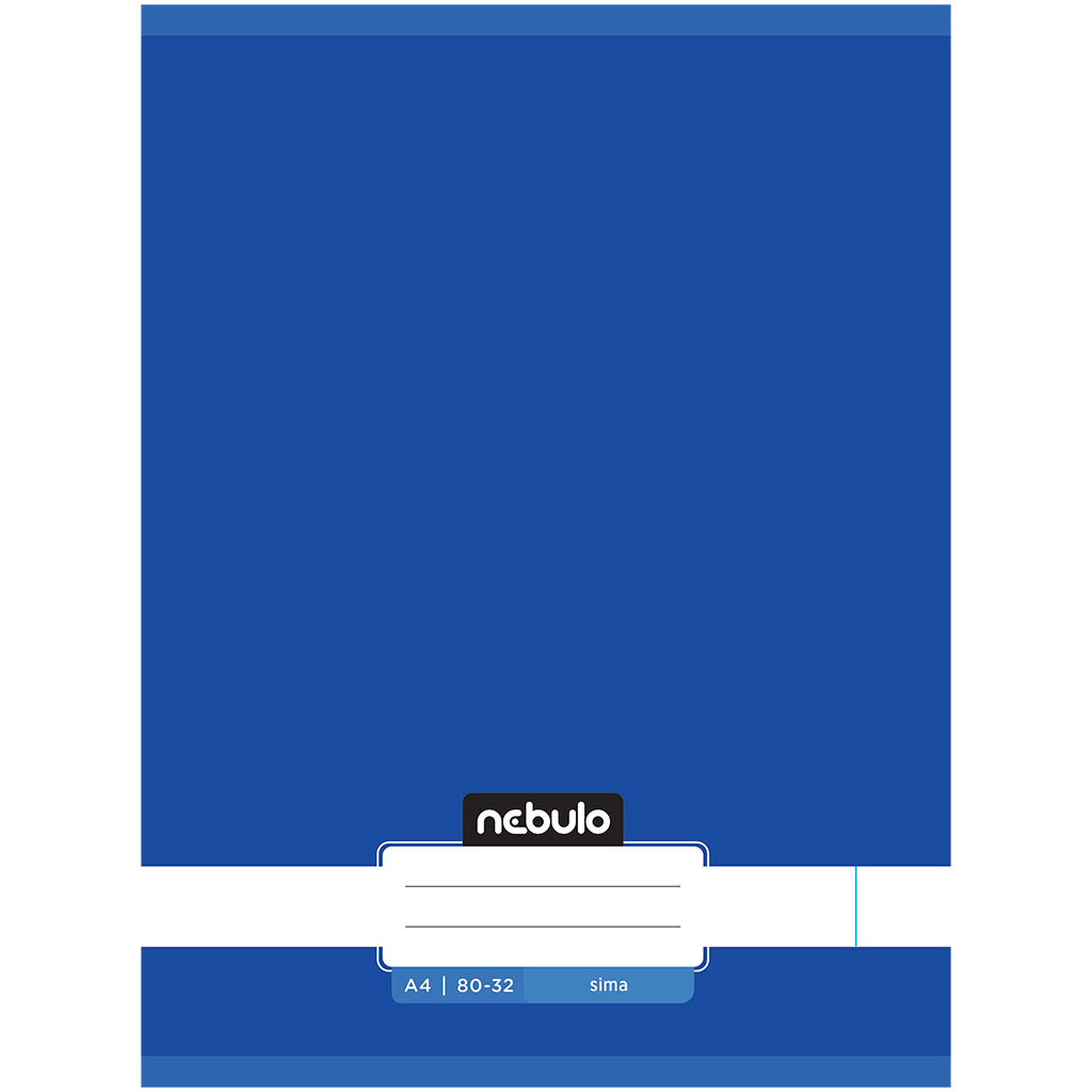 Nebulo: Geheftetes, liniertes Heft in Ozeanblau, 80-32 A/4