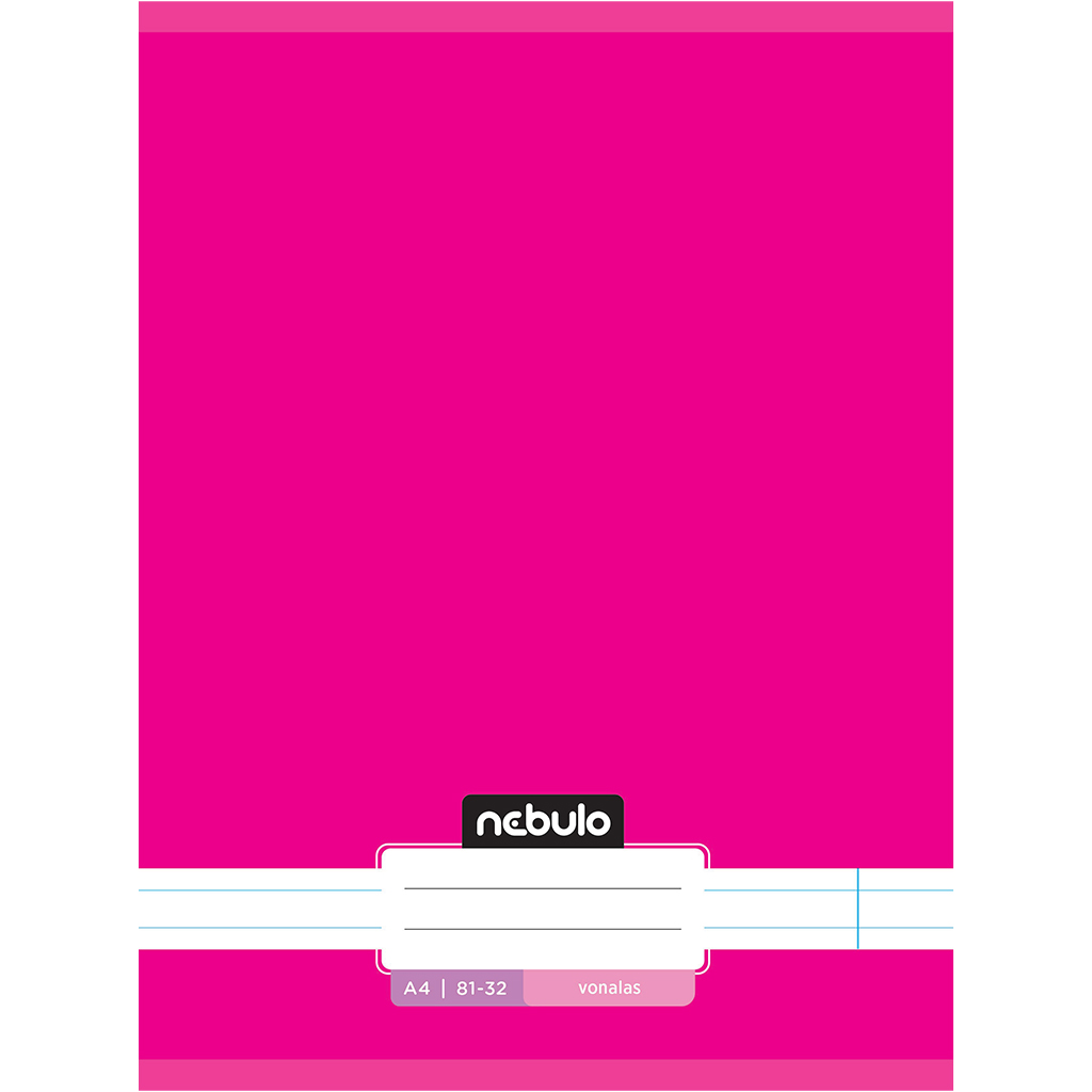 Nebulo: Geheftetes liniert Neon-rosafarbenes Heft 81-32 A/4