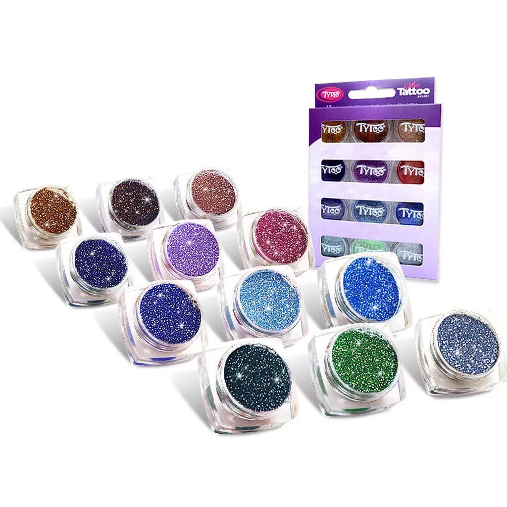 TyToo: Zusatzfarben Glitzerpuder-Set 12 × 2,5 ml kép 2