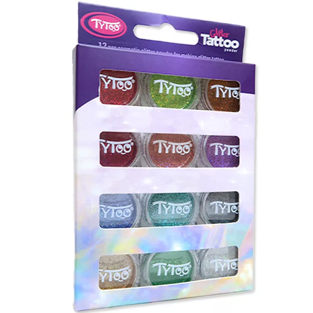 TyToo: Glitzer-Set mit 12x2,5 ml in verschiedenen Farben