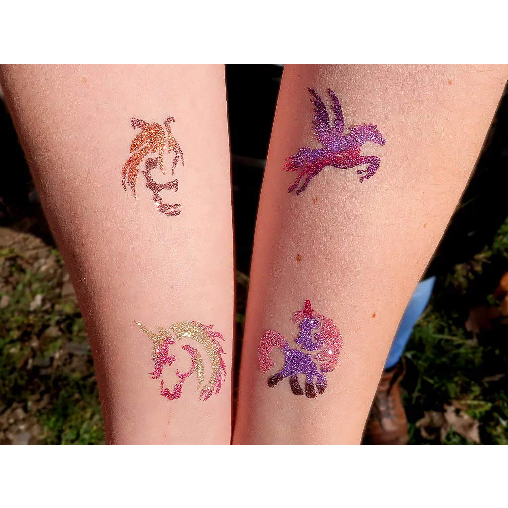 TyToo: Glitzer-Tattoo Schablonen-Set Pferde und Ponys, 25 Stück kép 2