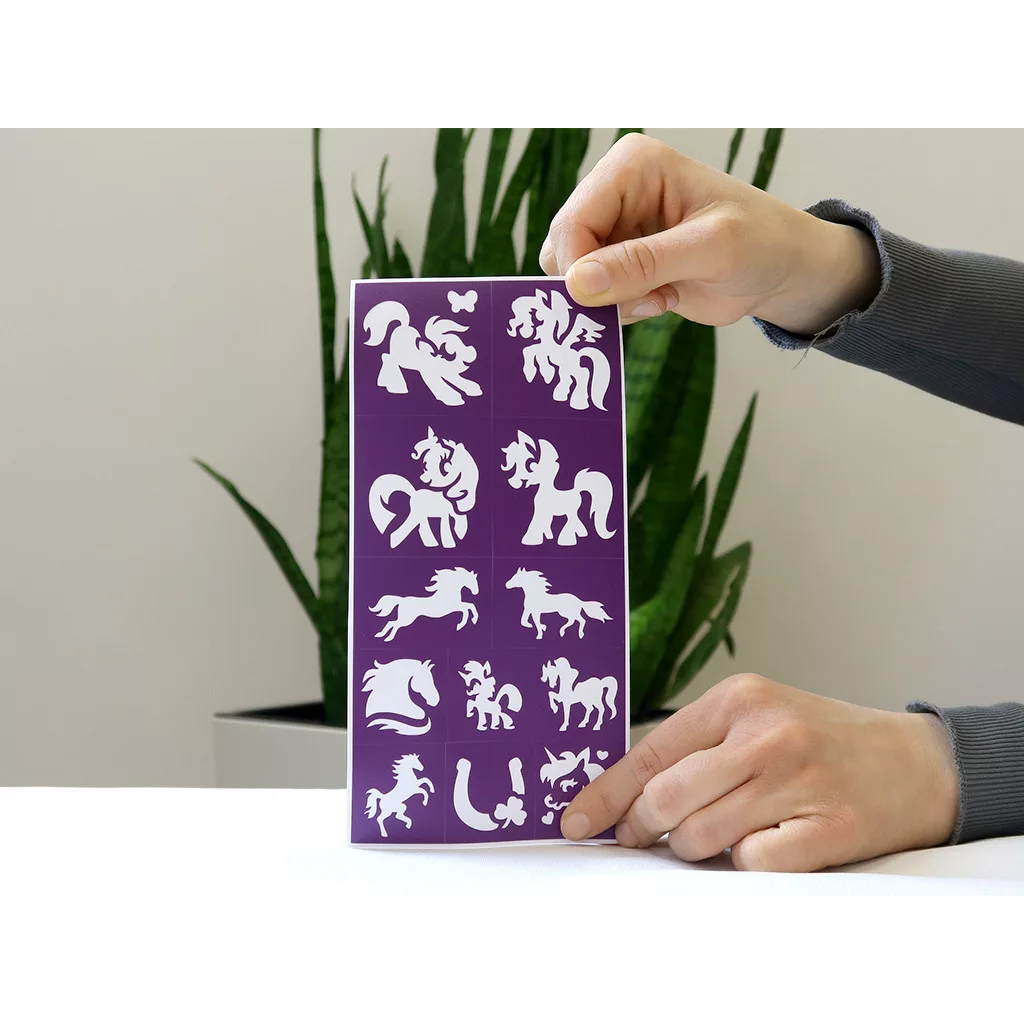 TyToo: Glitzer-Tattoo Schablonen-Set Pferde und Ponys, 25 Stück kép 5