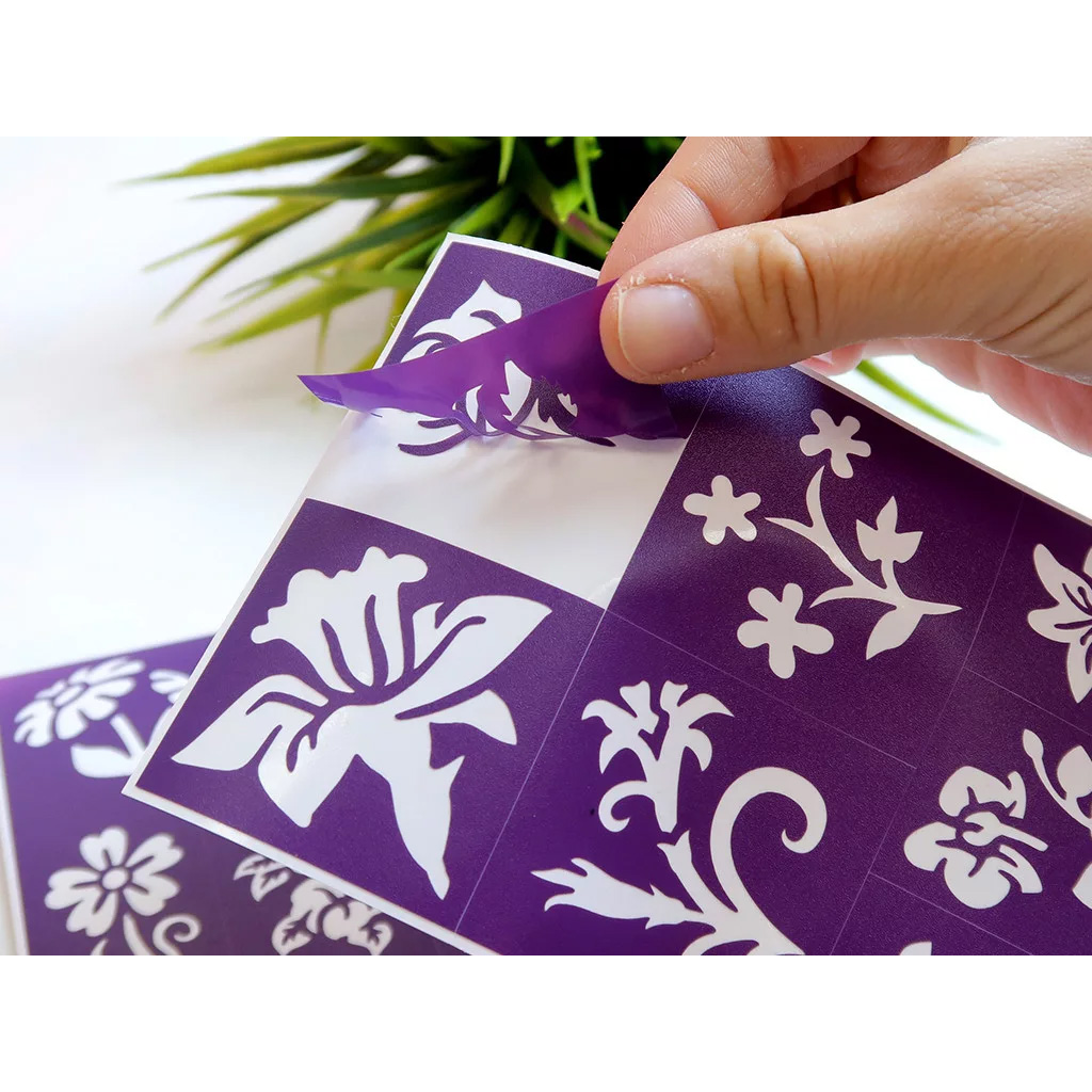 TyToo: Glitzertattoo Schablonen-Set Blumen, 24 Stück kép 2