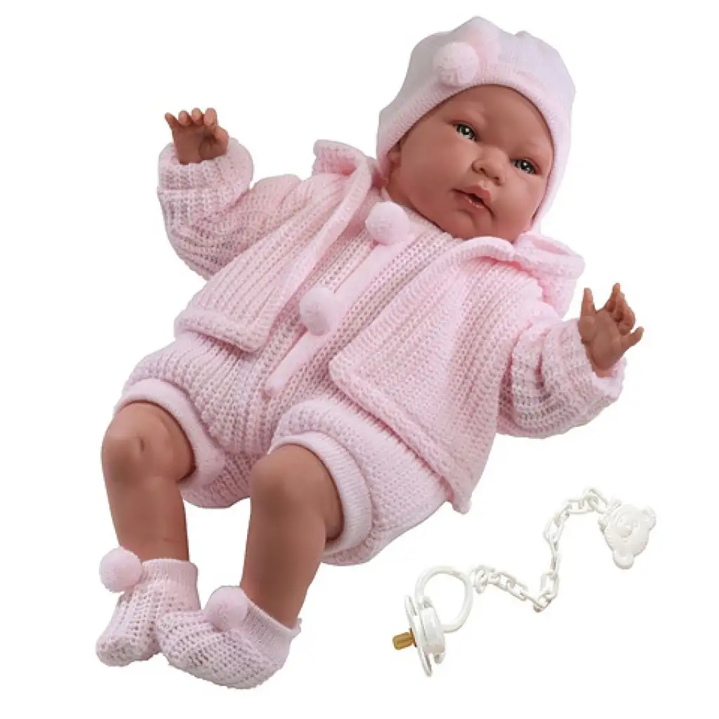 Újszülött síró lány baba 40cm kép 1