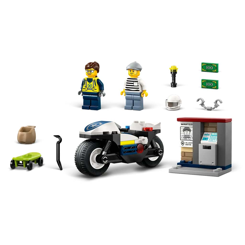 LEGO® City: Verfolgung mit dem Polizeimotorrad (60455) kép 4
