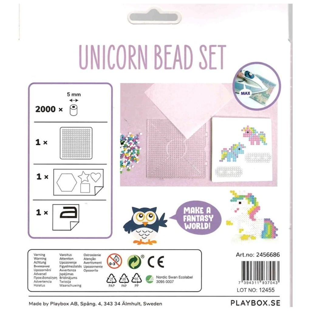 PlayBox: 5-mm-MIDI-Einhorn-Kreativ-Bügelperlen-Set kép 3