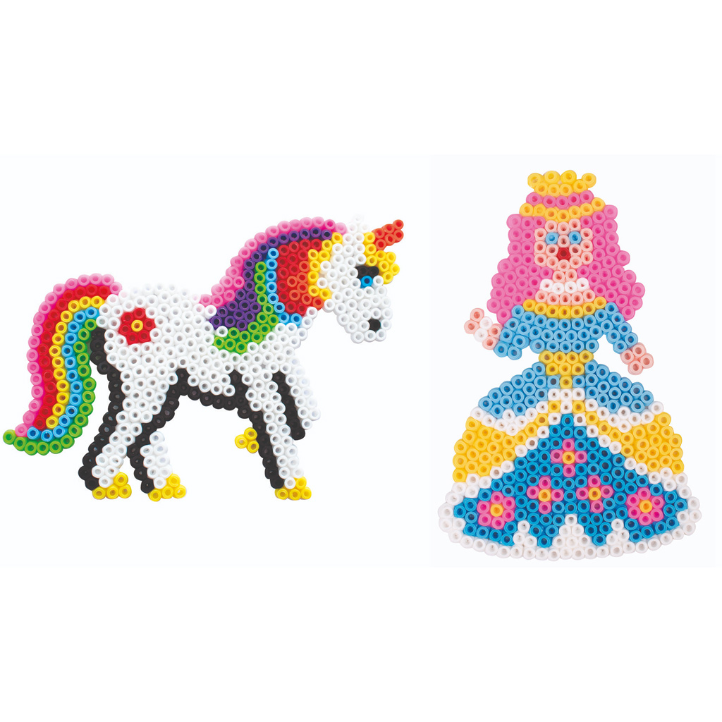 PlayBox: 9-mm-bügelperlen Basis mit Einhorn- und Prinzessinnenform, 2 Stück kép 2