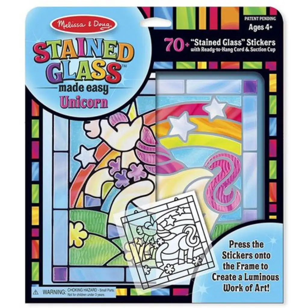 Unikornis ólomüveg képkészítő készlet - Melissa & Doug kép 3