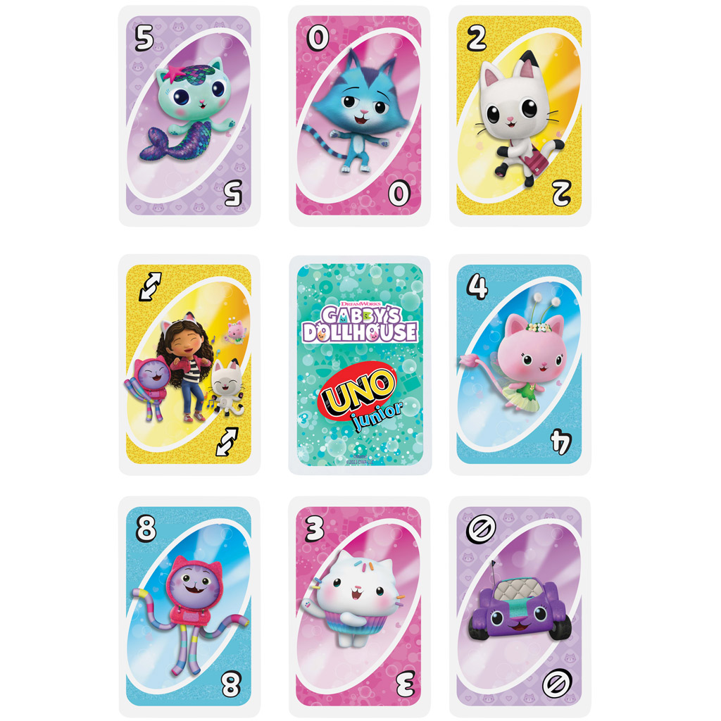 UNO Junior: Gabys Puppenhaus Kartenspiel – Mattel kép 4