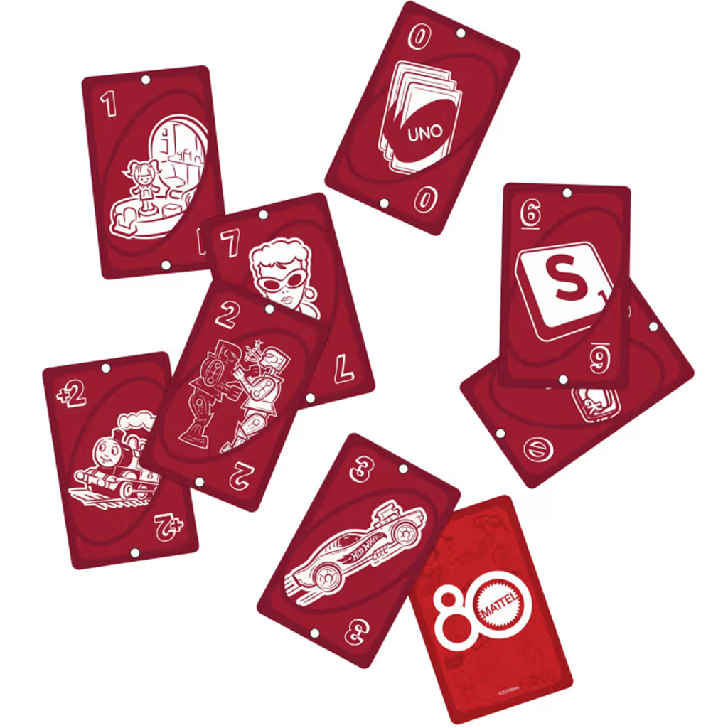 UNO Kartenspiel 80 Jahre Rubinrote Edition kép 3