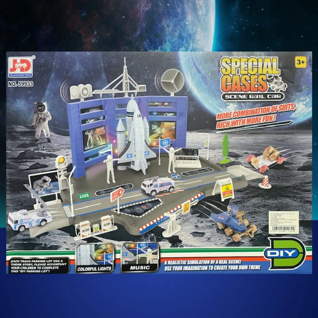 Raumfahrtzentrum-Spielset mit Fahrzeugen kép 3