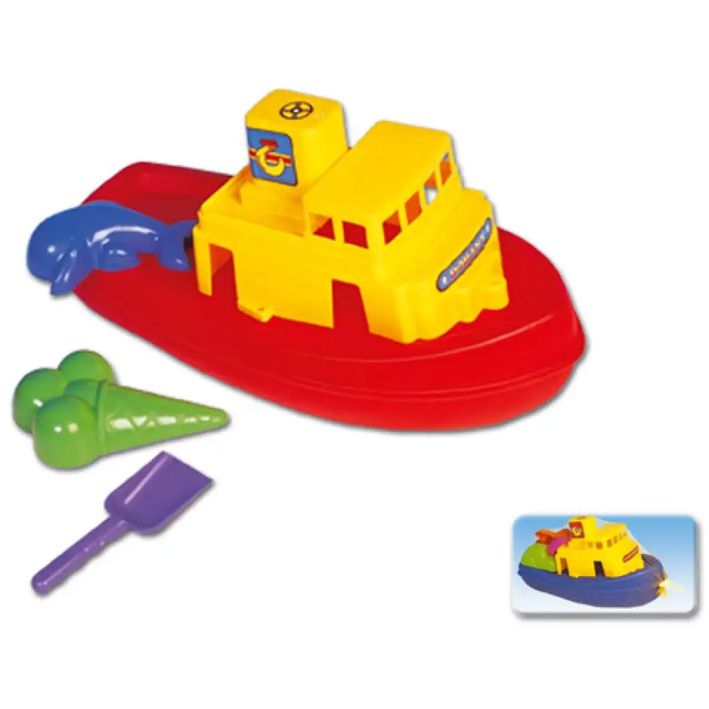 Schwimmendes Boot mit Sandkastenformen - D-Toys