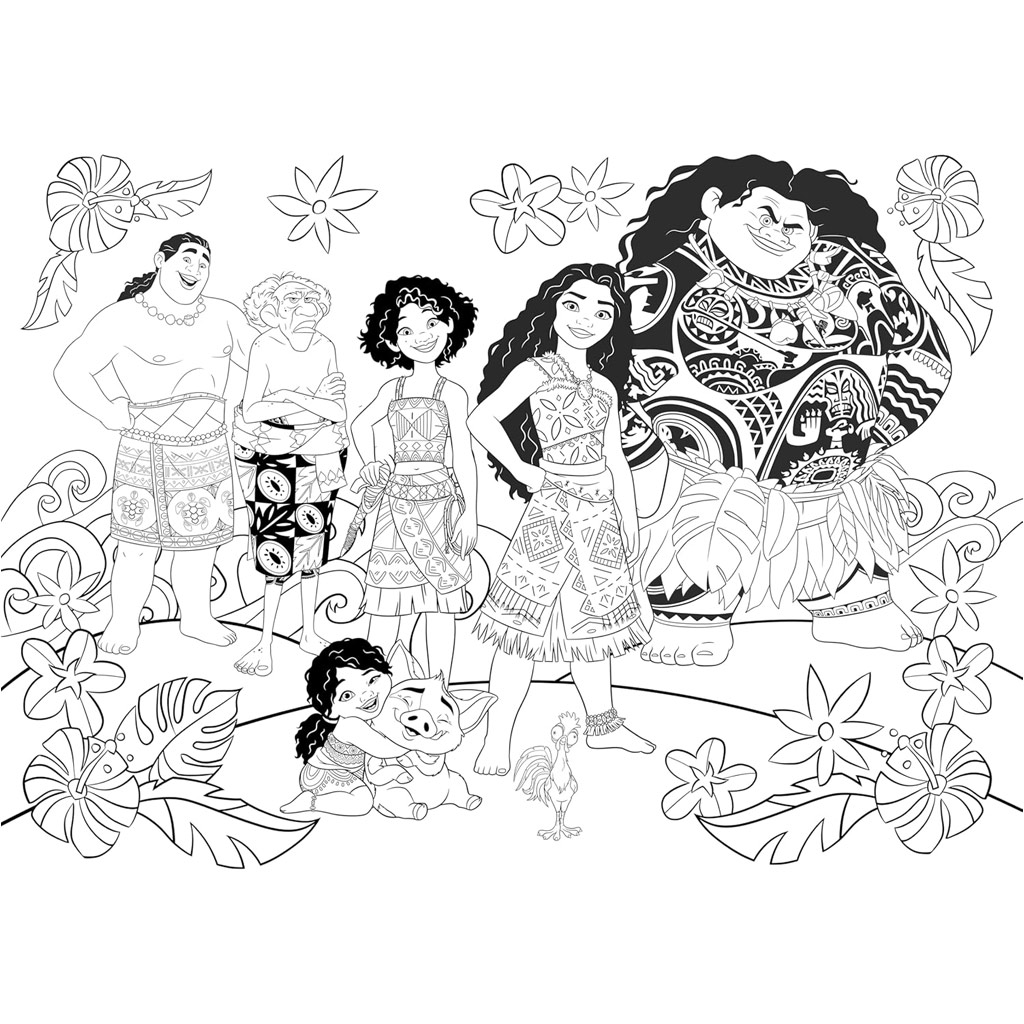 Vaiana 2-in-1 Puzzle und Malset, 48 Teile, 35x25 cm – Lisciani kép 3