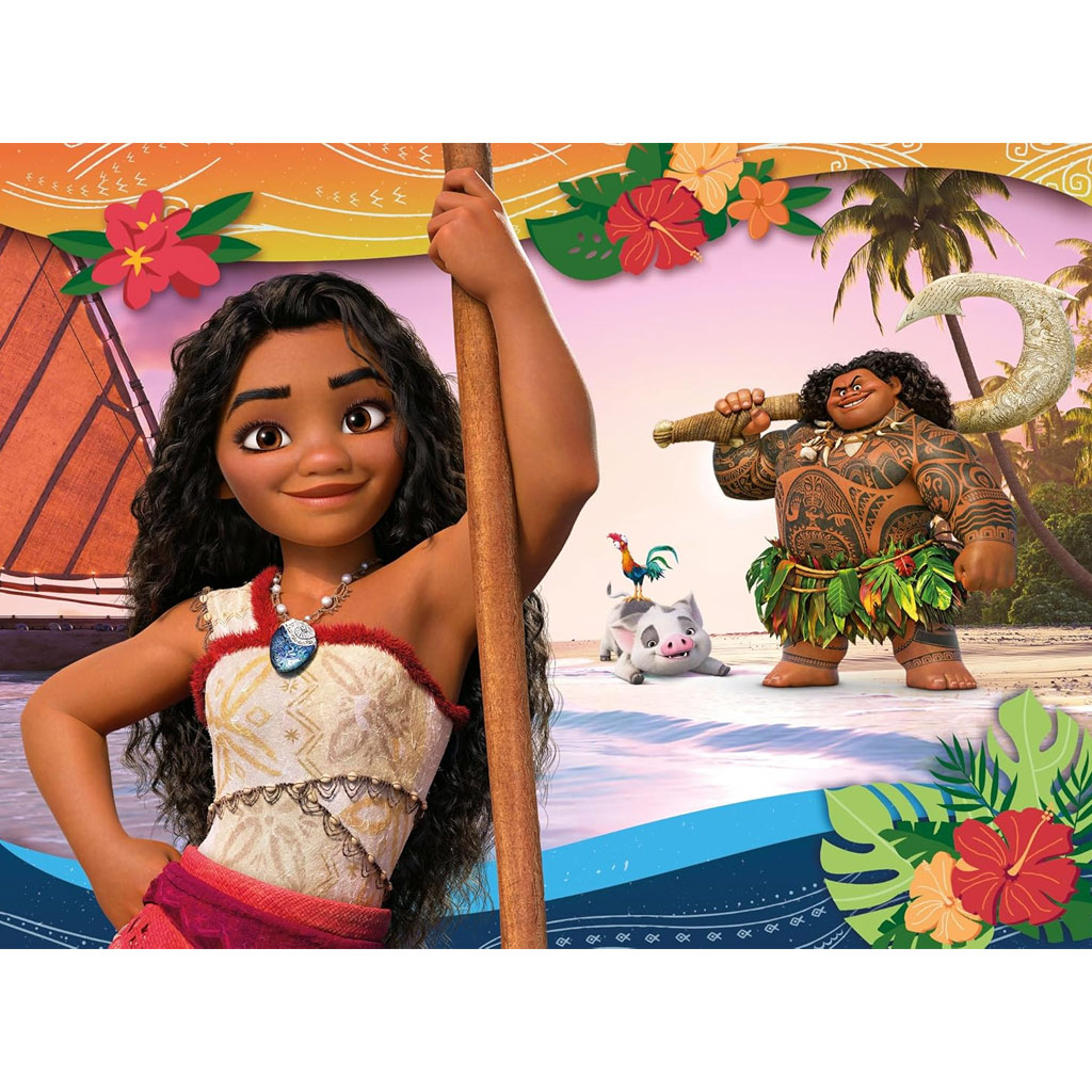 Vaiana 2 Abenteuer auf dem Meer 2-in-1 48-teilige Eco Mini Puzzle und Malbild 35x25cm – Lisciani kép 2