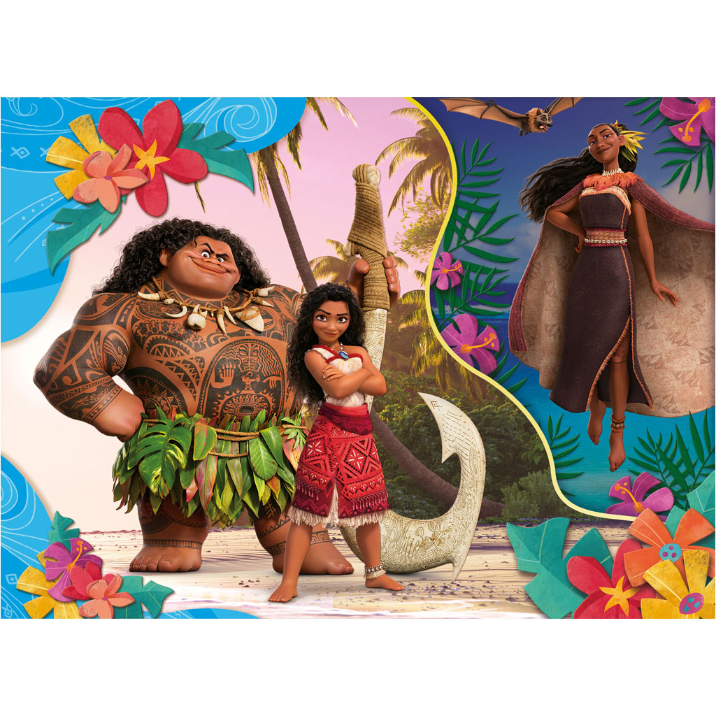 Vaiana 2 2-in-1 60-teiliges Eco-Puzzle und Ausmalbild 70x50cm - Lisciani kép 2