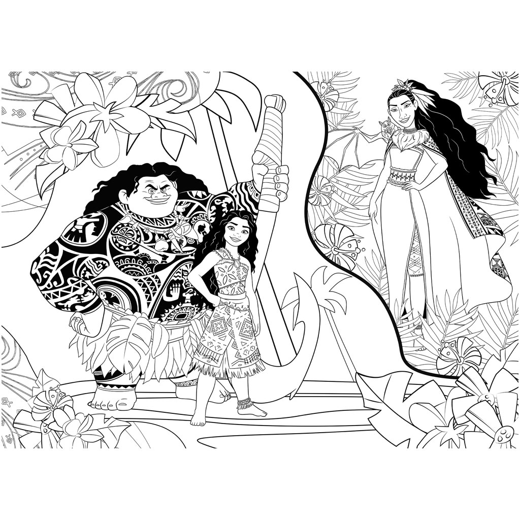 Vaiana 2 2-in-1 60-teiliges Eco-Puzzle und Ausmalbild 70x50cm - Lisciani kép 3