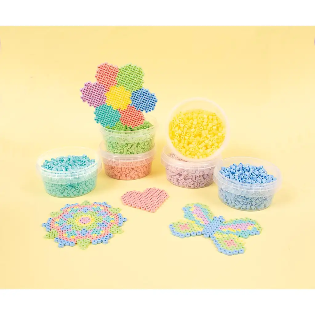 PlayBox: 5mm MIDI Bügelperlen in 6 Pastellfarben, 6000 Stück kép 2