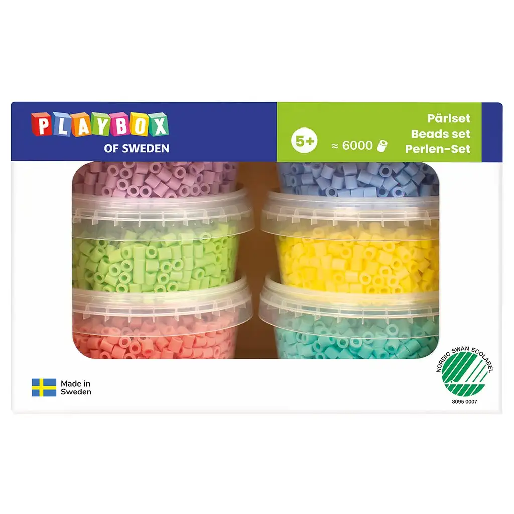 PlayBox: 5mm MIDI Bügelperlen in 6 Pastellfarben, 6000 Stück kép 1
