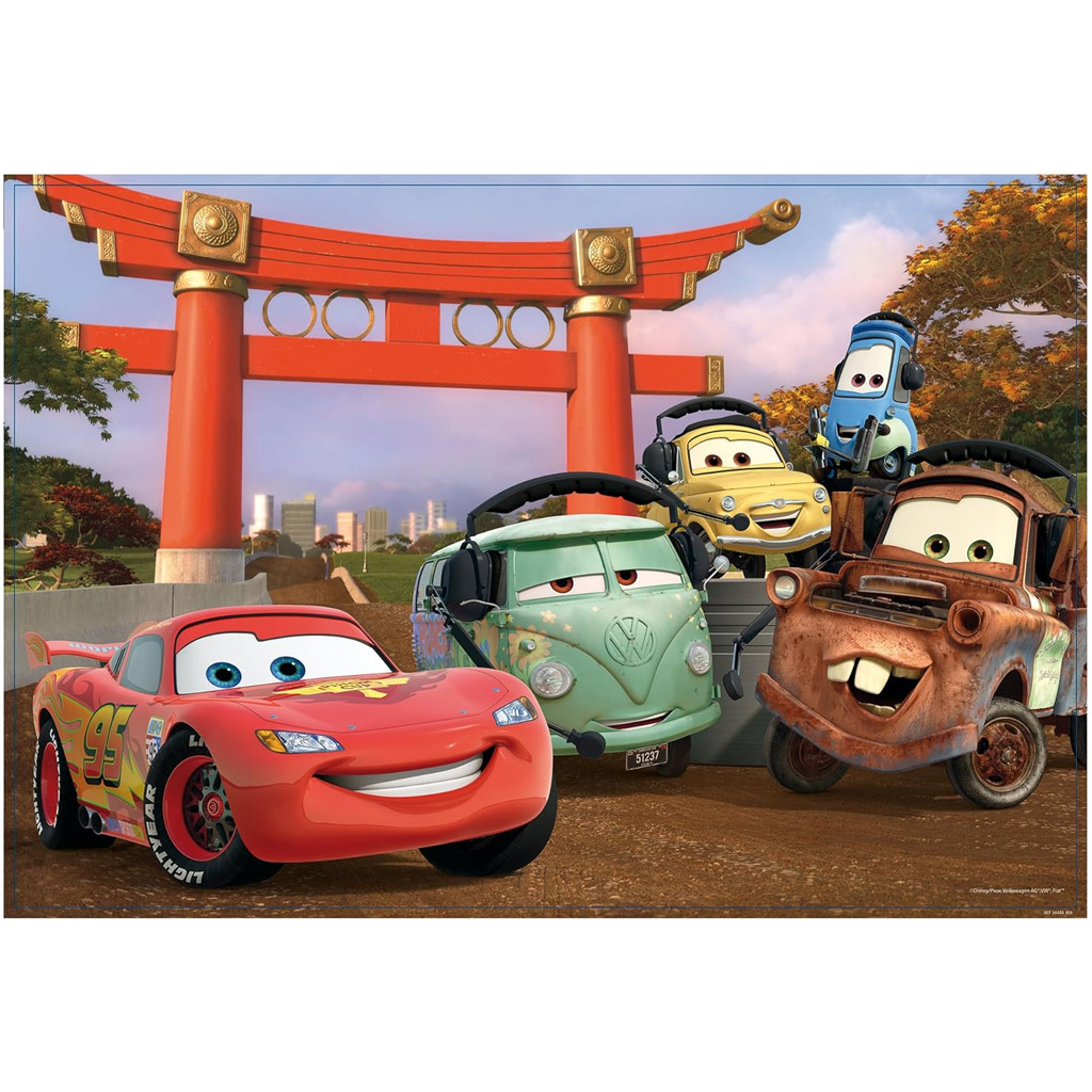 Cars 2-in-1 108-teiliges Puzzle und Ausmalbild 50x35cm – Lisciani kép 2
