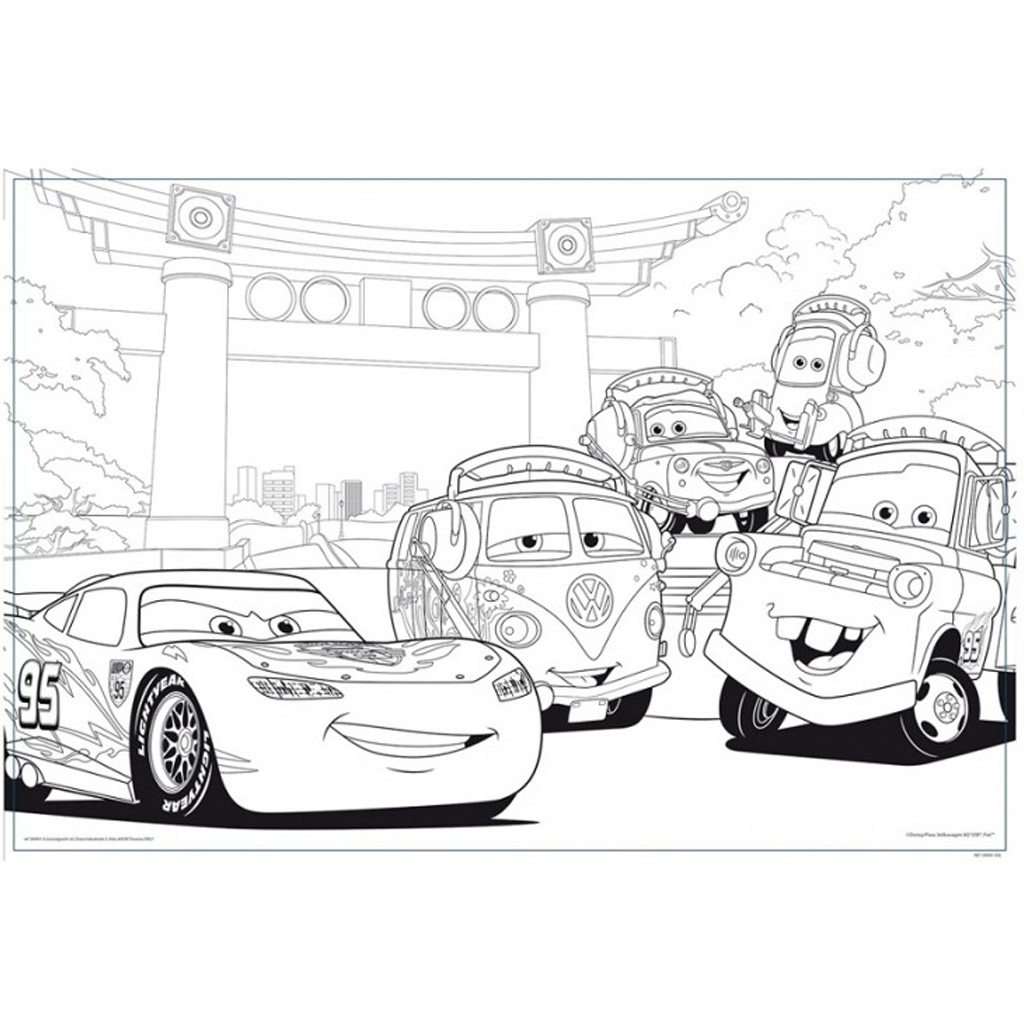 Cars 2-in-1 108-teiliges Puzzle und Ausmalbild 50x35cm – Lisciani kép 3