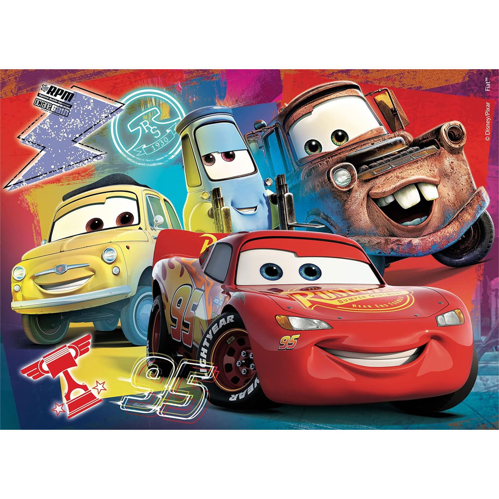 Cars 2-in-1 24-teiliges Puzzle und Malbuch 35x25cm – Lisciani kép 2