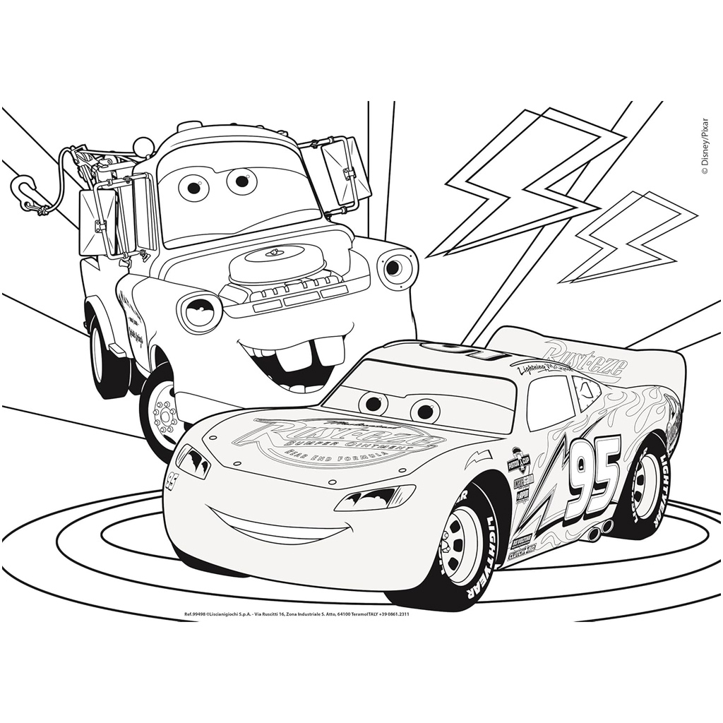 Cars 2-in-1 24-teiliges Puzzle und Malbuch 35x25cm – Lisciani kép 3