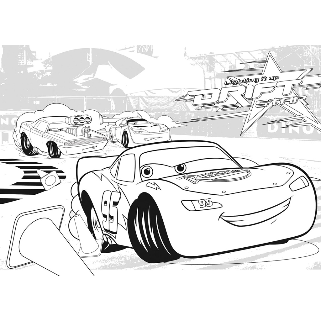 Cars 2-in-1 250-teiliges Puzzle und Malbuch 50x35cm – Lisciani kép 3