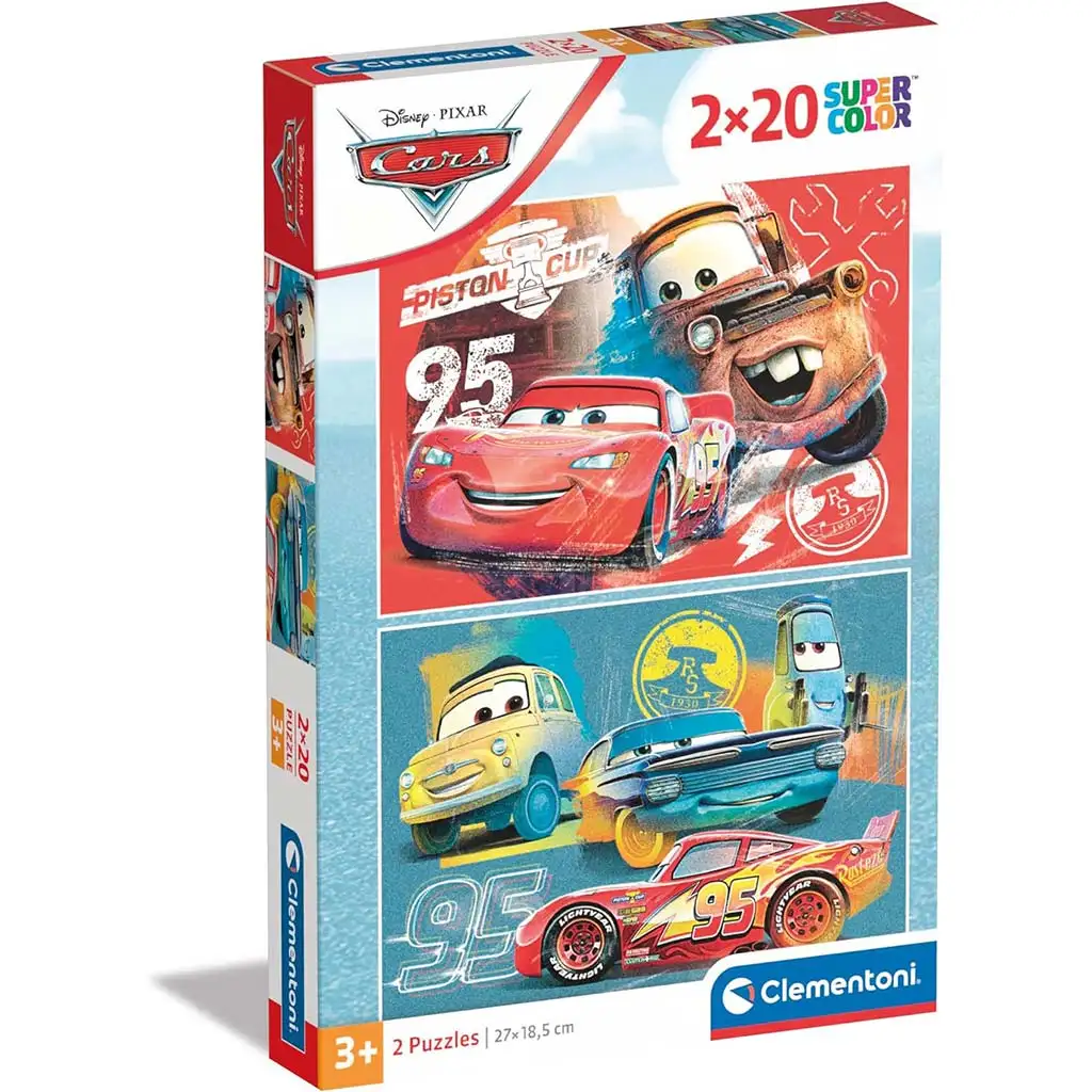Cars 2x20 Stück Supercolor Puzzle - Clementoni